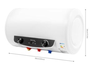 Loobiiny Chauffe Eau Electrique,35l Horizontal Isolant ChaudièRe à Eau Chaude,Avec Robinet Et Douche à Main,Affichage NuméRique Chauffe Eau Instantané,2000w