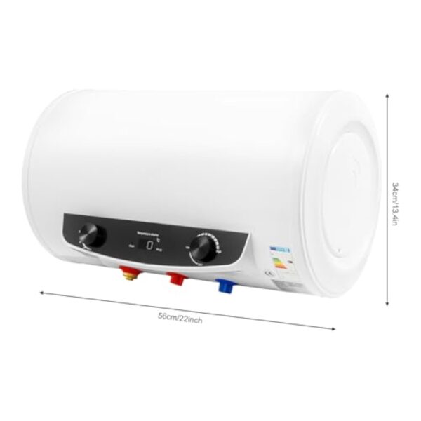 Loobiiny Chauffe Eau Electrique,35l Horizontal Isolant ChaudièRe à Eau Chaude,Avec Robinet Et Douche à Main,Affichage NuméRique Chauffe Eau Instantané,2000w – Image 4