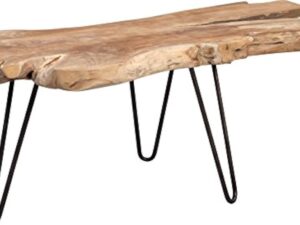 M2 Kollektion Tallus Table Basse Bois Teck 100x40x40cm Marron