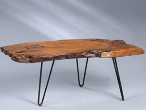 M2 Kollektion Tallus Table Basse Bois Teck 100x40x40cm Marron