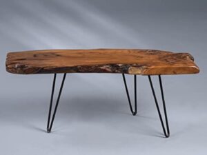 M2 Kollektion Tallus Table Basse Bois Teck 100x40x40cm Marron