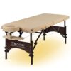 Master Massage Argo Table de Massage avec lumière, Bois Dur Durable, Cuir synthétique, Beige, 70 x 200 cm