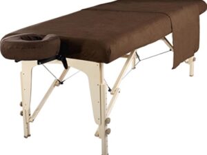 Master Massage Ensemble 3 en 1 de drap de plage, plateau, taie d'oreiller pour le visage, chocolat foncé