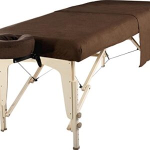 Master Massage Ensemble 3 en 1 de drap de plage, plateau, taie d'oreiller pour le visage, chocolat foncé