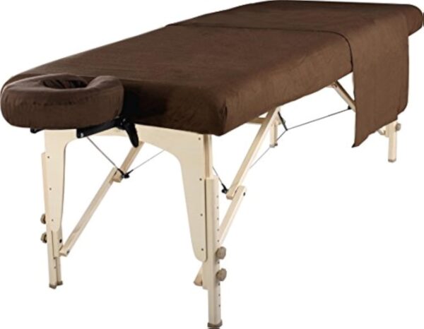Master Massage Ensemble 3 en 1 de drap de plage, plateau, taie d'oreiller pour le visage, chocolat foncé