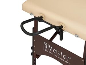 Master Massage Argo Table de Massage avec lumière, Bois Dur Durable, Cuir synthétique, Beige, 70 x 200 cm