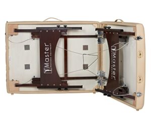 Master Massage Argo Table de Massage avec lumière, Bois Dur Durable, Cuir synthétique, Beige, 70 x 200 cm