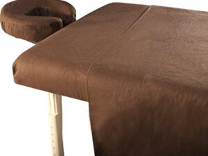Master Massage Ensemble 3 en 1 de drap de plage, plateau, taie d'oreiller pour le visage, chocolat foncé