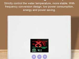 Mulcort Mini chauffe-eau électrique,Chauffe-eau instantané mural 3kW avec affichage LED,réglage de la température à 3 niveaux,télécommande pour la maison,la cuisine,la salle de bain