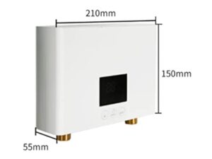 Mulcort Mini chauffe-eau électrique,Chauffe-eau instantané mural 3kW avec affichage LED,réglage de la température à 3 niveaux,télécommande pour la maison,la cuisine,la salle de bain