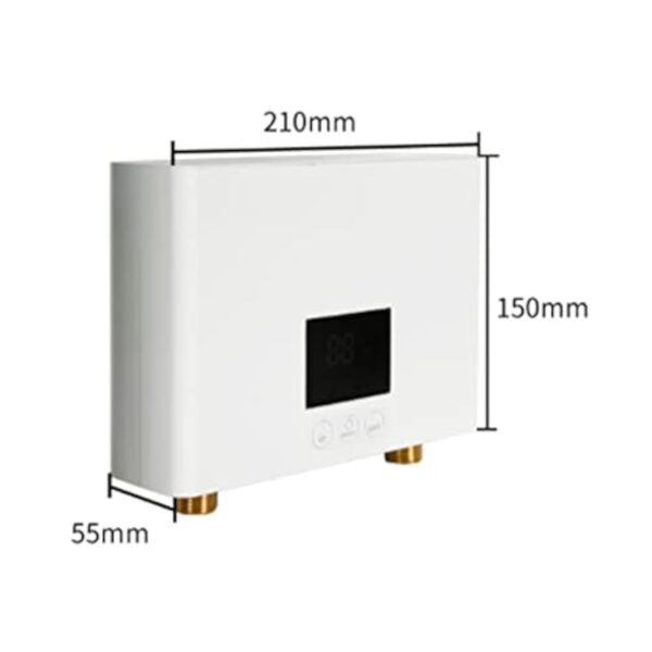 Mulcort Mini chauffe-eau électrique,Chauffe-eau instantané mural 3kW avec affichage LED,réglage de la température à 3 niveaux,télécommande pour la maison,la cuisine,la salle de bain – Image 9
