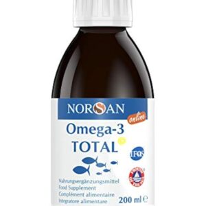 NORSAN Premium huile de poisson omega 3 Total Citron hautement dosé 200 ml / 2.000mg d’ omega 3 dose journalière/fish oil omega 3 1120mg EPA & 536mg DHA/huile poisson avec 800 IU de vitamine D3