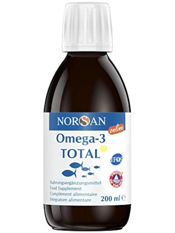 NORSAN Premium huile de poisson omega 3 Total Citron hautement dosé 200 ml / 2.000mg d’ omega 3 dose journalière/fish oil omega 3 1120mg EPA & 536mg DHA/huile poisson avec 800 IU de vitamine D3 – Image 2