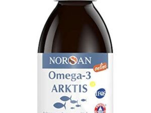 NORSAN Premium Omega 3 Huile de foie de morue de l'Arctique 200ml / 2000mg d' oméga-3 par dose journalière/huile de poisson 480mg EPA & 720mg DHA/oméga 3 huile issue de la pêche durable