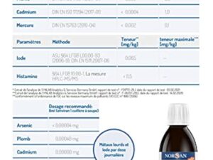 NORSAN Premium huile de poisson omega 3 Total Nature hautement dosé 200 ml / 2.000mg d’ omega 3 dose journalière/fish oil omega 3 1120mg EPA & 536mg DHA/huile poisson avec 800 IU de vitamine D3
