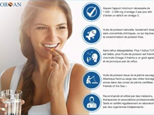 NORSAN oméga 3 gélules 120 pièces / 1.500mg d'oméga 3 par portion/complément alimentaire omega 3 avec 707mg EPA &