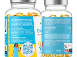 NUTRI & CO Omega 3 Huile de Poissons Sauvages EPAX®, Haute Concentration EPA DHA & Vitamine E - Issu de Pêche Durable & Huile de Poisson Pure, 120 capsules Anti Oxydation, Made in France