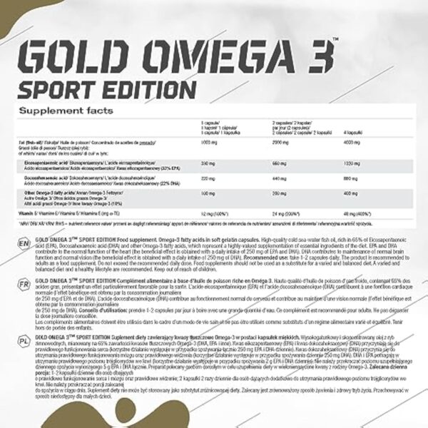 OLIMP SPORT NUTRITION Gold Omega-3 Sport Edition 120 Capsules – Image 3