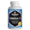 OMEGA 3 DHA EPA - 1000 mg par 1 Gélule, D'huile de Poisson pure avec 400 mg (40%) d'EPA et 300 mg (30%) de DHA pour 3 Mois, FOS Certifie, Biodisponibilite Élevée, sans Additifs