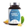 OMEGA 3 | Huile de poisson bleu sauvage, Haute concentration 2000mg, Riche en EPA & DHA | Système immunitaire, vision, mémoire, santé cardiovasculaire | Pêche durable | 90 Capsules | Made in France