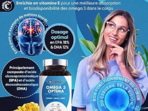 OMEGA 3 | Huile de poisson bleu sauvage, Haute concentration 2000mg, Riche en EPA & DHA | Système immunitaire, vision, mémoire, santé cardiovasculaire | Pêche durable | 90 Capsules | Made in France