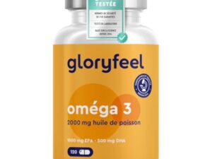 Omega 3 2000 mg Huile de Poissons Sauvages, Oméga 3 sous Forme Triglycérides Réestérifiées rTG, 1000mg EPA + 500mg DHA, Gélules Fortement Dosées, Source d'Acides Gras Essentiels, Sans Odeur