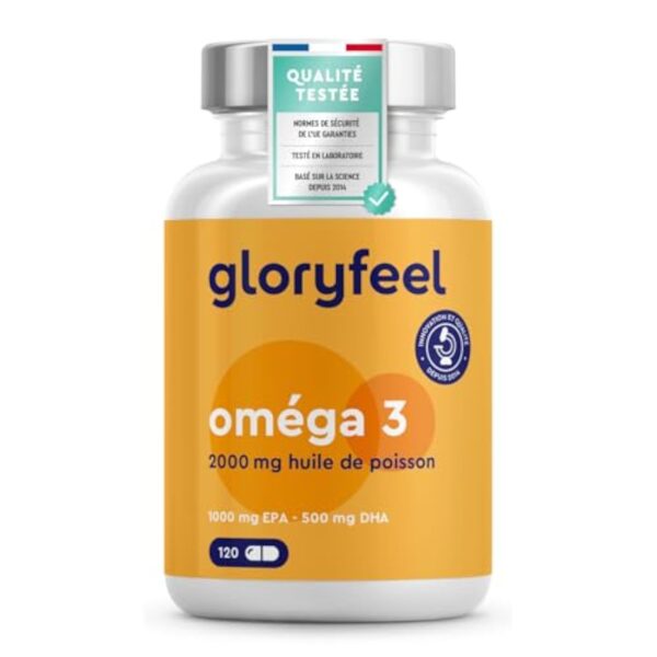 Omega 3 2000 mg Huile de Poissons Sauvages, Oméga 3 sous Forme Triglycérides Réestérifiées rTG, 1000mg EPA + 500mg DHA, Gélules Fortement Dosées, Source d'Acides Gras Essentiels, Sans Odeur – Image 2