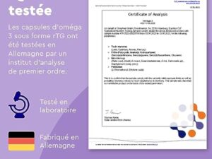 Omega 3 2000 mg Huile de Poissons Sauvages, Oméga 3 sous Forme Triglycérides Réestérifiées rTG, 1000mg EPA + 500mg DHA, Gélules Fortement Dosées, Source d'Acides Gras Essentiels, Sans Odeur