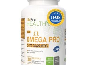Omega 3 Capsules IFOS 3000mg avec Vitamine E, 30-90 portions - Life Pro Healthy, 35% EPA et 25% DHA, 3000mg par dose journalière, Supplément pour la santé cardiovasculaire, Huile Pure et distillée
