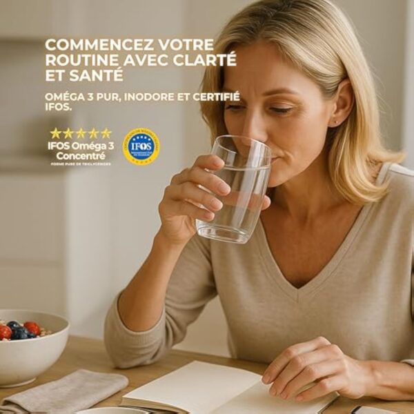 Omega 3 Capsules IFOS 3000mg avec Vitamine E, 30-90 portions - Life Pro Healthy, 35% EPA et 25% DHA, 3000mg par dose journalière, Supplément pour la santé cardiovasculaire, Huile Pure et distillée – Image 7