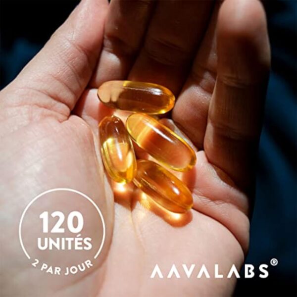 Omega 3 DHA EPA Huile de Poisson Sauvage 2000mg: 1000mg EPA + 500mg DHA par dose (2 gélules) - Complement Alimentaire Omega3 Fish Oil Concentration Pure et Forte en Oméga 3 et Vitamine E - 120 Gélules – Image 8