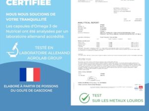 Omega 3 DHA EPA 2000mg (2 Capsules) - EPA 1000mg & DHA 500mg - Avec Vitamine E et Saveur Vanille - 120 Capsules (4 Mois) - Fabriqué en France - Santé Cœur, Cerveau, Vision - Huile de Poisson Sauvage