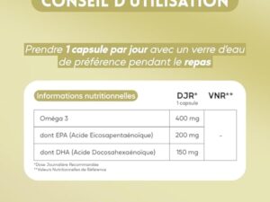 Oméga 3 - Huile de Poissons Sauvages EPAX® - Cerveau & Cœur - 400mg dont 200mg EPA +150mg DHA - 30 capsules -1 mois de cure - Issu de pêche durable - My Basics Performe