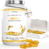 Oméga 3 Huile de poissons | Sauvages 4000 mg | 400 gélules | Pilulier | 720 mg EPA + 480 mg DHA par dose quotidienne | sans additifs | très haute pureté et biodisponibilité