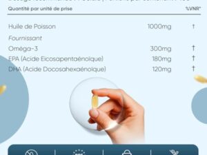 Oméga 3 Huile de Poisson 400 Gélules pour +1 An d'Apport, Fish Oil Omega 3 EPA DHA sans Odeur, Selon l'EFSA, l'EPA et le DHA Contribuent au Fonctionnement Normal du Cœur, Enrichi en Vitamine E