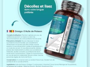 Oméga 3 Huile de Poisson Gélules 2000mg, 240 Gélules pour 4 Mois - avec EPA 660mg & DHA 440mg, Fish Oil Omega 3 sans Odeur, Selon l'EFSA, l'EPA et le DHA Contribuent au Fonctionnement Normal du Cœur