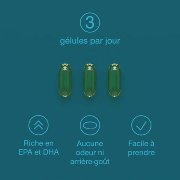 Oméga 3 Huile de Poissons Sauvages - 3000mg Triple Concentration - EPA 990mg & DHA 660mg - 120 Gélules Omega3 - Soutien Cardiaque, Vision, Cérébrale – Image 6
