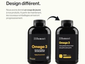 Oméga 3 Huile de Poissons Sauvages 2000mg - Haute Concentration en EPA (700mg) & DHA (500mg) Soutien Fonction Cardiaque et une Vision Normale - Forte Concentration en Acides Gras Essentiels