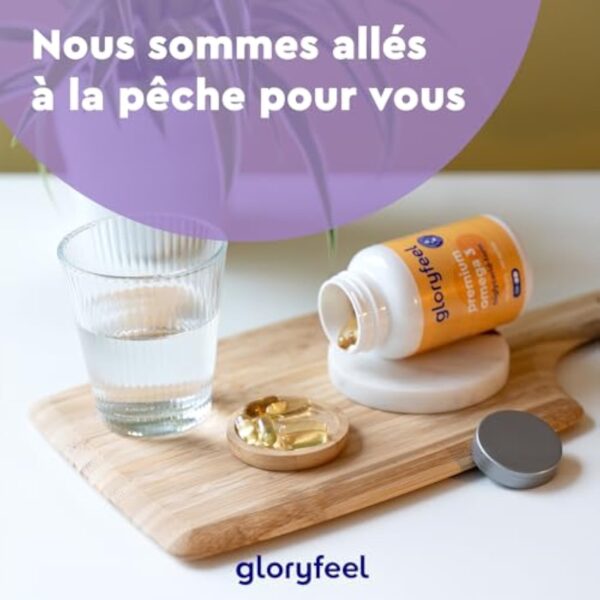 Oméga 3 Huile de Poissons Sauvages, 500mg EPA et 250mg DHA, Acides Gras Essentiels Omega 3, Soutient Cardiaque, Cérébrale et Vision, 120 Capsules pour 4 Mois, Pêche Durable, Sans Odeur – Image 9
