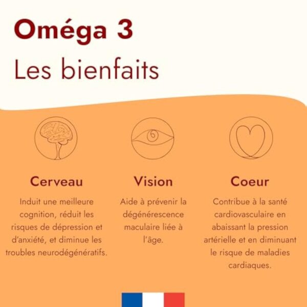 Omega 3 Huile de Poissons Sauvages 2000mg EPAX®, Très Haute Concentration EPA (800mg) et DHA (600mg), Totox < 3, 60 Capsules, Vitamine E, Anti Oxydation, Fabriqué en France – Image 4