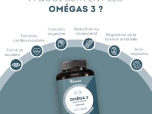 Omega 3 Huile de Poissons Sauvages 2 000mg - 4 mois - Haute concentration en EPA (1 000mg) et DHA (500mg) - Soutien des fonctions cognitives et visuelles - Fabriqué en France - Vitavea