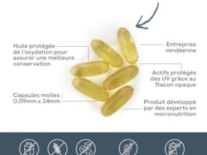 Omega 3 Huile de Poissons Sauvages 2 000mg - Haute concentration en EPA (1 000mg) et DHA (500mg) - Soutien des fonctions cognitives et visuelles - Fabriqué en France - Vitavea