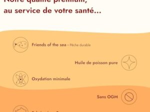 Omega 3 Huile de Poissons Sauvages 2000mg EPAX®, Très Haute Concentration EPA (800mg) et DHA (600mg), Totox < 3, 60 Capsules, Vitamine E, Anti Oxydation, Fabriqué en France
