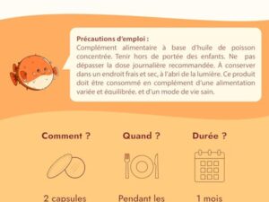 Omega 3 Huile de Poissons Sauvages 2000mg EPAX®, Très Haute Concentration EPA (800mg) et DHA (600mg), Totox < 3, 60 Capsules, Vitamine E, Anti Oxydation, Fabriqué en France