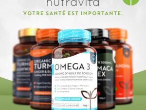 Omega 3 Huile de Poissons Sauvages 2000mg - 240 Gélules (120 Jours) - Haute Concentration en EPA (660mg) & DHA (440mg) Soutien Fonction Cardiaque et une Vision Normale - Fabriqué par Nutravita