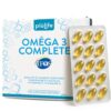 Omega 3 IFOS 5 étoiles Certifié Avec Vitamine D3 2000 UI Et E PiùLife, 60 Softgels, Huile De Poisson Omega 3 DHA EPA 2000 mg et 1000 mg par dose, Soutien Cœur, Vue, Os, Cerveau