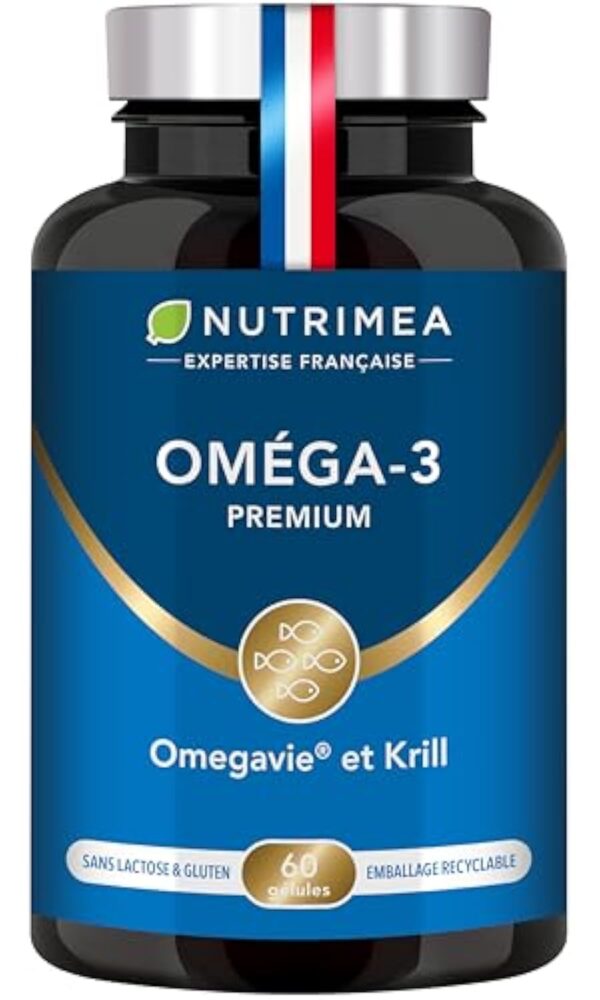 Omega 3 & Krill d'Antarctique | Breveté Omegavie® | Huile de Poissons Sauvages | Antioxydant Naturel | Cognition & Système Immunitaire | Concentré en Astaxanthine | Fabrication Française | Nutrimea