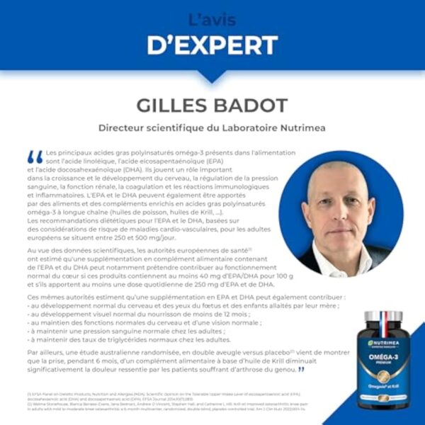 Omega 3 & Krill d'Antarctique | Breveté Omegavie® | Huile de Poissons Sauvages | Antioxydant Naturel | Cognition & Système Immunitaire | Concentré en Astaxanthine | Fabrication Française | Nutrimea – Image 7