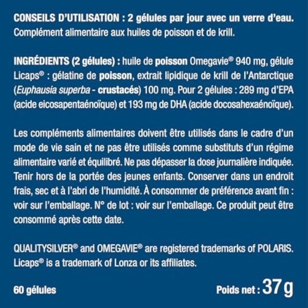 Omega 3 & Krill d'Antarctique | Breveté Omegavie® | Huile de Poissons Sauvages | Antioxydant Naturel | Cognition & Système Immunitaire | Concentré en Astaxanthine | Fabrication Française | Nutrimea – Image 10