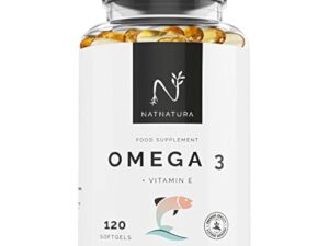 Oméga 3 concentration maximale EPA - DHA. Acides gras oméga 3 (2 000 mg) + vitamine E à base d'huile de poisson sauvage. 120 perles molles